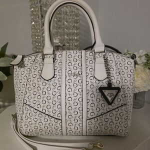 Guess White Patterned Women's Handbag